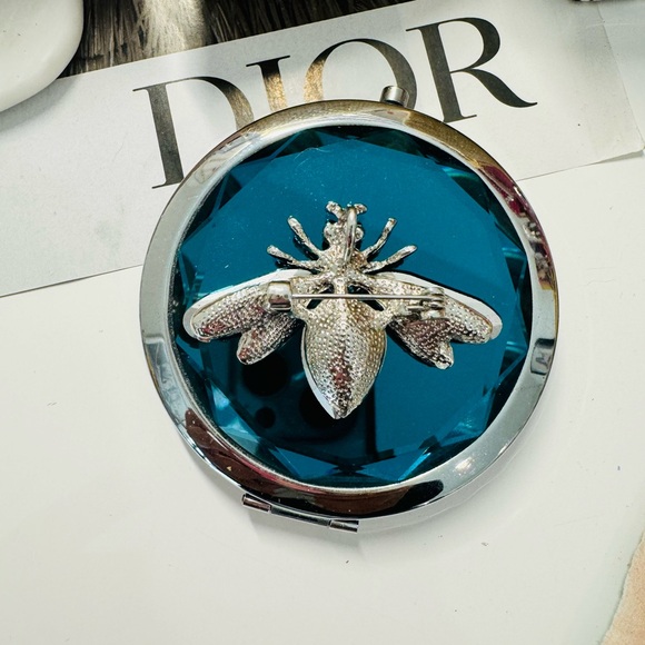 Insect Brooch beautiful facet teal cobalt midnight blue💎silver tone Marcasite - Picture 3 of 3